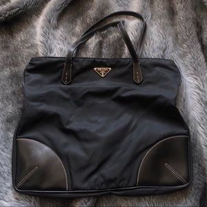 Repop! Super cute and stylish authentic prada black nylon tote!